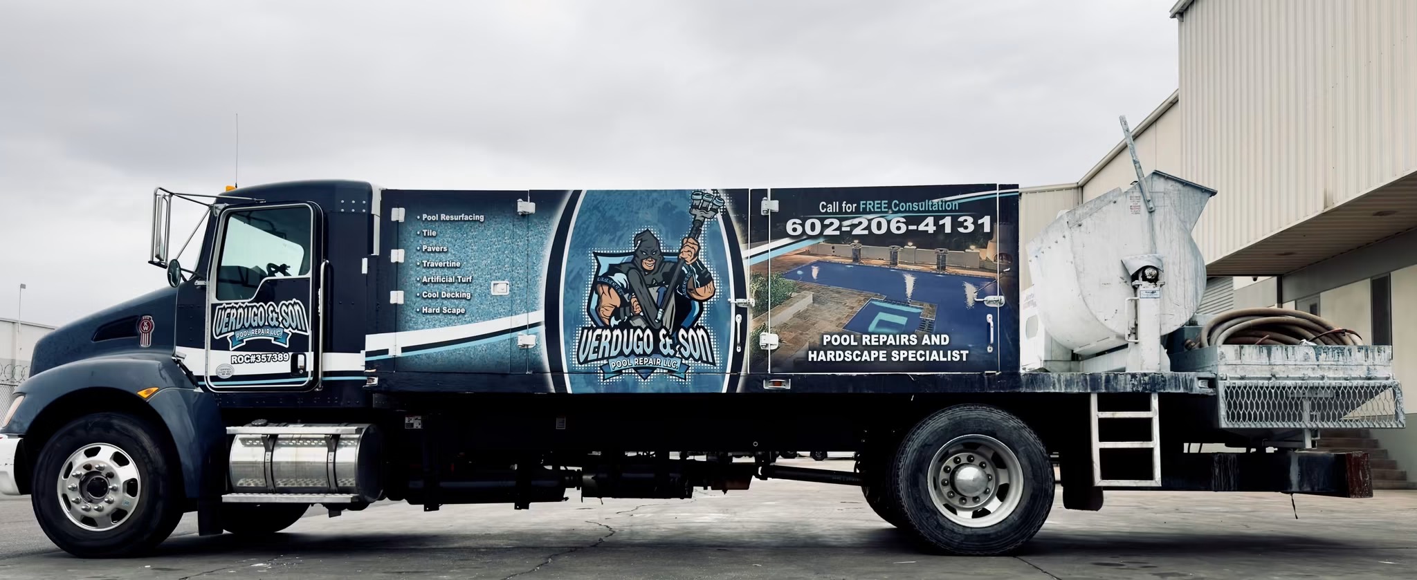 Verdugo and Son 2015 Kenworth plastering rig