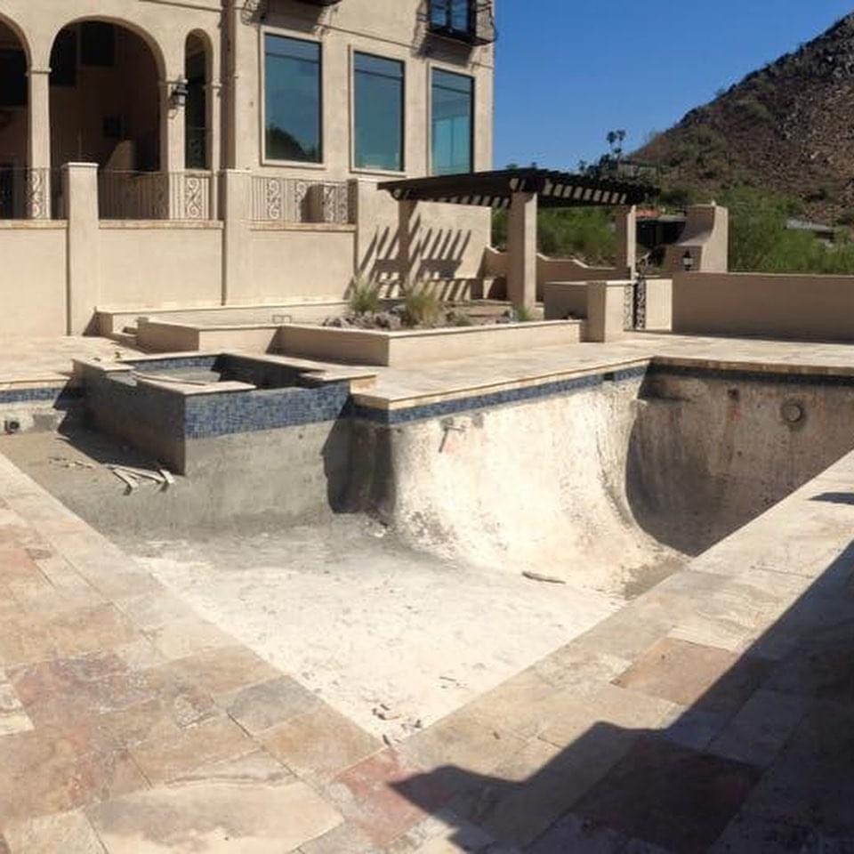 Aqua Blue pool & spa transformation before / preparation