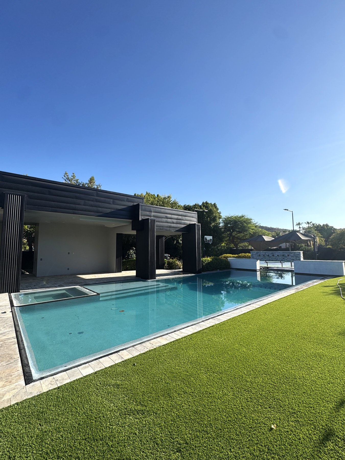 Aqua Blue pool & spa showcase completed — pool view