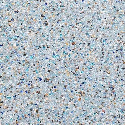 Aqua Blue mini pebble with Touch of Glass