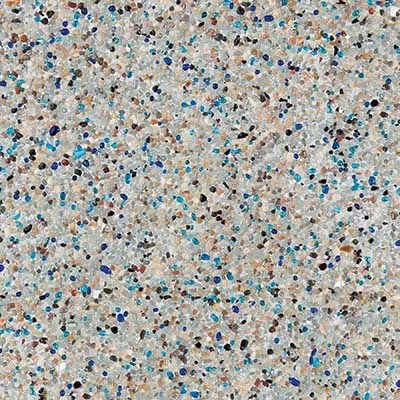 Caribbean Blue mini pebble with Touch of Glass